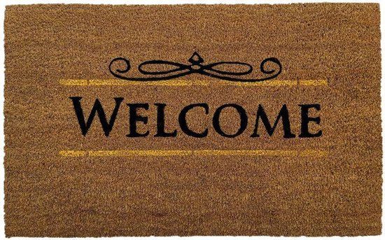 IVOL Kokosmat Welcome - Deurmat 40x60 cm - Bruin