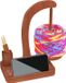 FixionParts B.V. Porte-fil amélioré pour crochets - toupie à fil en bois avec rotation magnétique - comprend un espace de rangement pour accessoires de crochet et un support de téléphone