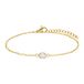 Lucardi Dames Stalen goldplated armband met zirkonia