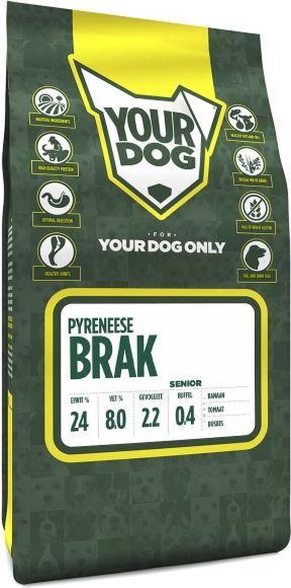 Yourdog Senior 3 kg pyreneese franse brak hondenvoer