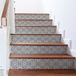 Ambiance Sticker Zelfklevende trap, tegels, trap, Lesia, zelfklevend, voor trap, cementtegels, 2 stroken van 15 cm x 105 cm