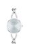 Calvin Klein Twee Hand Quartz Beweging Horloge voor Vrouwen Gebeeldhouwde Omhelzing Collectie met Zilveren Roestvrij Staal Bangle Armband - 25100058