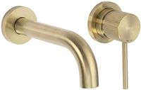 Rea Inbouw Wastafelkraan Lungo Stripe Brush Gold