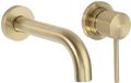 Rea Inbouw Wastafelkraan Lungo Stripe Brush Gold