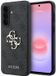 Guess Hoesje geschikt voor Samsung Galaxy A57 - PU Leren Backcover - 4G Print & Metalen Logo - Grijs