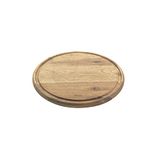 Metaltex Ronde snijplank van acaciahout met sapgroef, Ø 24 cm, bruin