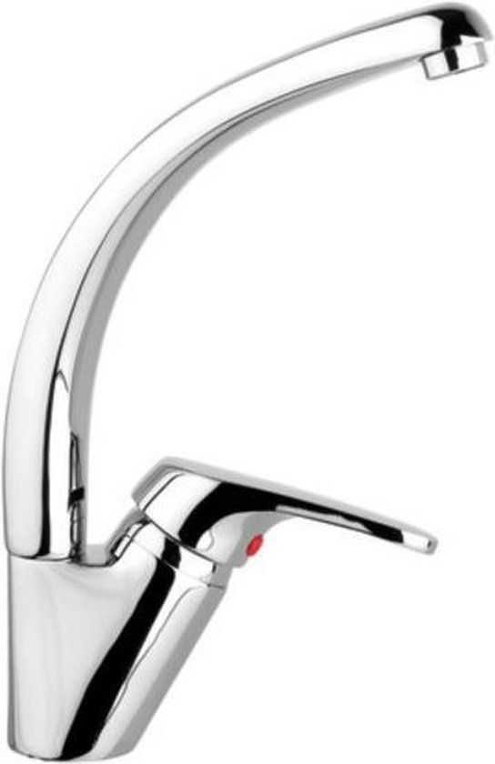 GO by Van Marcke Fresh Keukenmengkraan - Chroom - Eengreeps - Excentrisch - 15cm - Metaal