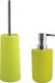 MSV Toiletborstel in houder 35 cm/zeeppompje 260 ml set Moods - kunststof - lime/appel groen