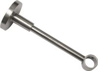Gardinia Steun, gesloten, voor Ø16 mm, rvs-look, 13,5 cm, metaal