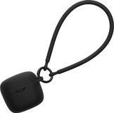 kwmobile oordopjes case geschikt voor JBL Tune Flex hoesje - Oortjes cover met handstrap - In-ear koptelefoon hoes - Silicone in zwart