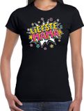 Bellatio Decorations Shoppartners Bv Liefste mama t-shirt zwart met gekleurde letters voor dames - verjaardag / Moederdag - cadeau / bedank shirt XXL