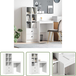 Vidaxl Bureau Blanc - Bureau Avec Tiroir 2 Pcs Blanc