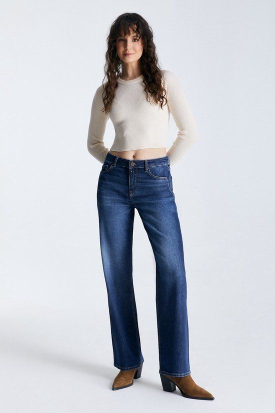 Cup of Joe Denim Nova Wide Straight Jeans Dark Blue