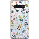 Samsung Galaxy S10 5G Fleurs colorees bedrukt siliconen hoesje