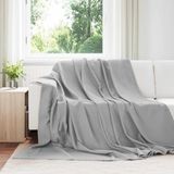 vidaXL Plaid Grijs Fleece 270 x 240 cm