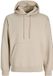 Jack & Jones Heren Sweatshirt met capuchon, lange mouw, steekzakken, effen, loose fit, katoen, beige, XL