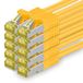 1aTTack.de Cat.7 netwerkkabel 0,5 m geel 10 stuks Cat7 Ethernetkabel netwerk LAN-kabel onbewerkte kabel 10 Gb/s SFTP PIMF LSZH set patchkabel met RJ45-connector Cat.6a
