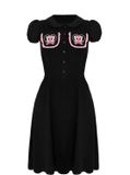 Hell Bunny Not Into You Dames Midi-jurk - zwart - S