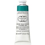 Lefranc Bourgeois 301549 Charbonnel Koperdrukinkten, sterk gepigmenteerde diepdrukverf, uitstekende lichtechtheid, levendige kleuren, bestand tegen veroudering, 60ml tube - Permanent Viridianine Lake