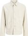 Jack & Jones Overshirt Loose Fit Overshirt Ecru Katoen/Linnen Lange Mouw Borstzak Knopen Mannen XS