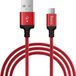 Hoco X14 High Speed - 1 meter Micro-USB oplaadkabel, nylon USB-kabel, datakabel, telefoonkabel - rouge