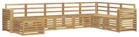 vidaXL Ensemble de canapés d'extérieur 8 pc Blanc Bois d'Acacia Massif