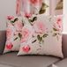 PETTI Artigiani Italiani - 1 paar kussenslopen 30 x 30 cm van microvezel, decoratief kussen voor slaapkamer, bank, woonkamer, set van 2 kussenslopen, bloemenpatroon 20, taupe, 100% Made in Italy