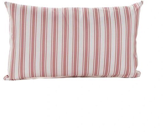Annas Collection Buitenkussen 30x50 cm Roze Streep