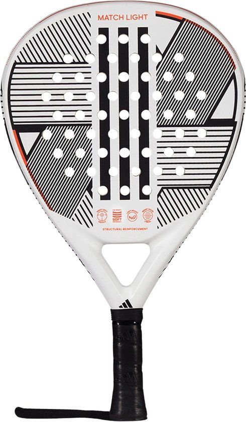Adidas Match 3.3 Light Padel Racket Druppelvormig Unisex Blauw Glasvezel 365-375 gram L0