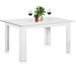 Shally Dogan Uitschuifbare eettafel, wit, van 90 x 60 cm tot 120 x 60 cm, modern design, uittrekbaar, ruimtebesparend, ideaal voor eetkamer, woonkamer, keuken, interieur, wit