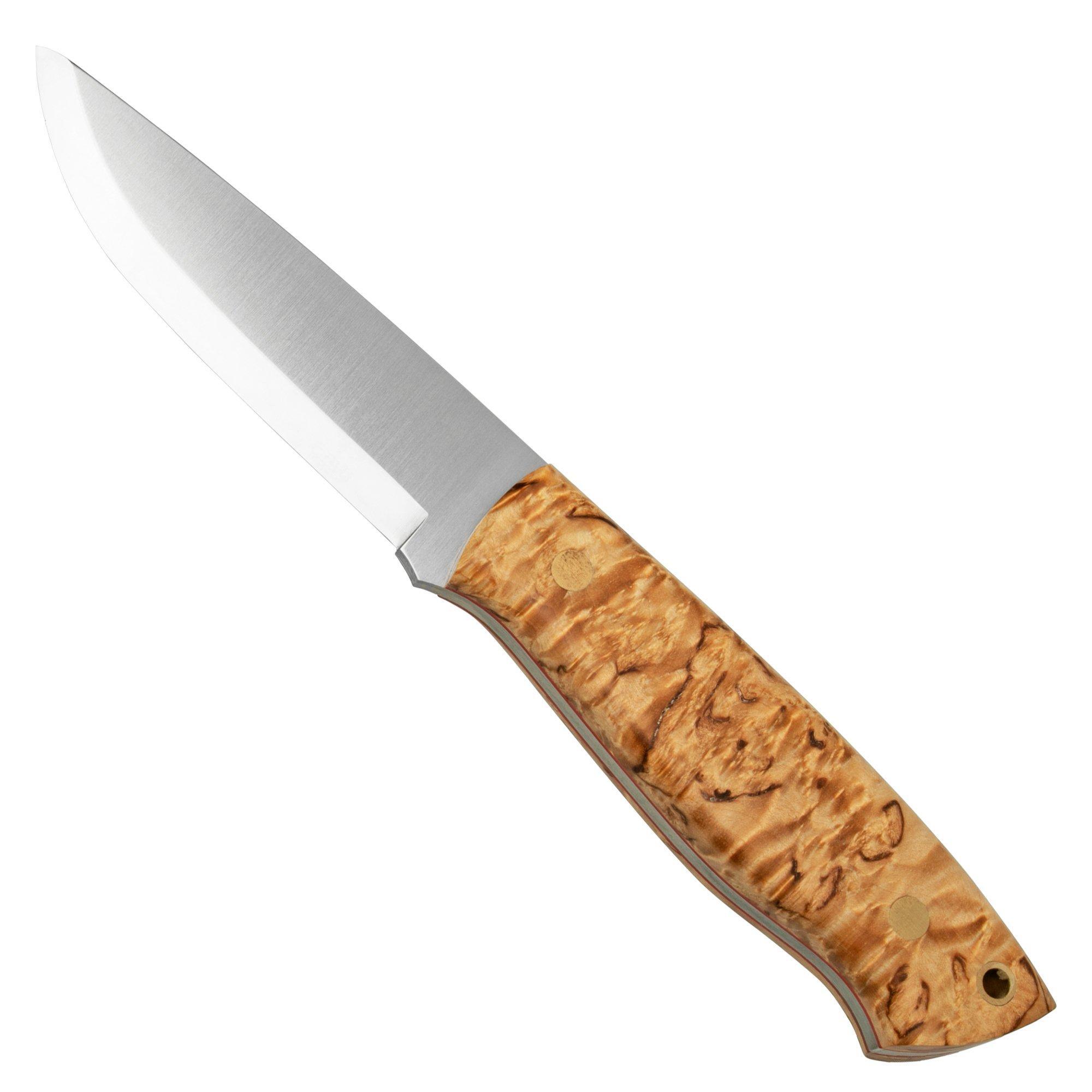 Brisa Brisa Trapper 95, N690Co Scandi, Stabilized Curly Birch, vaststaand mes