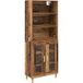 Buffet Haut Armoire Bois Ancien 69,5 x 32,5 x 180 cm Bois d'Ingénierie