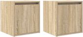 vidaXL Nachtkastjes 2 st wandgemonteerd 38x34x40 cm sonoma eikenkleur