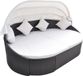 vidaXL Lit de jardin avec auvent poly rotin marron
