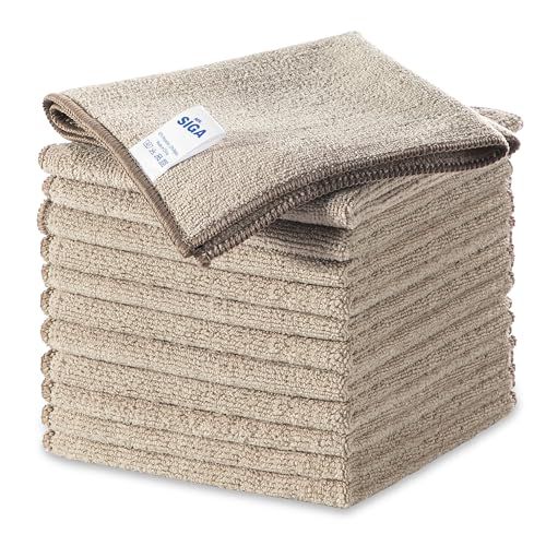 MR.SIGA Microvezeldoeken, 12 stuks, Tarwe, 32 x 32 cm