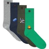 A-DAM Unisexe lot de 4 chaussettes décontractées multicolores Taille : 36-40