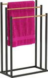 Merkloos / Sans marque Relaxdays Handdoekrek badkamer - 45 cm breed - staand - zwart