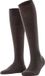 FALKE Softmerino lang eenkleurig wol katoen kniekousen dames bruin - maat 41-42