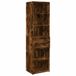 VidaXL Hoge kast, gerookt eikenfineer, 50x42,5x185 cm, houtvezelplaat