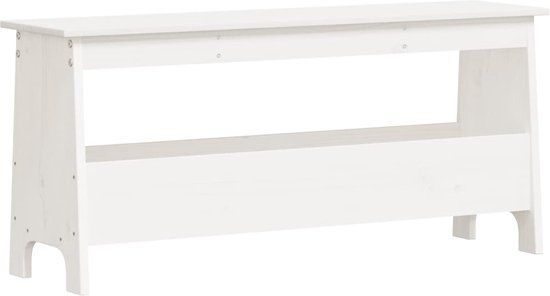 vidaXL Halbankje 100x28x45 cm massief grenenhout wit