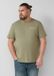 s.Oliver T-shirt olijfgroen katoen korte mouw ronde hals logo extra kort XXL
