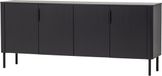 WOOOD Gunnar Dressoir 200 cm - Grenen - Matzwart