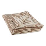 DII Urban Geometric Collectie Katoen plaid deken, 50x60, steen