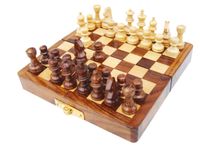 Jeu d'échecs en bois magnétique, 12,5 cm, style rétro maritime