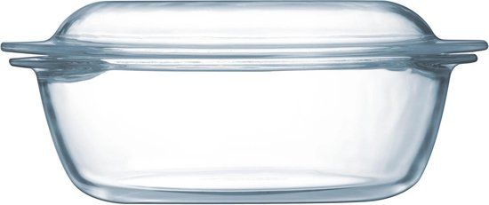 Pyrex Essentials Rechthoekige Schaal met Deksel - 6.5 Liter - Transparant