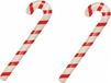 Henbrandt Kerst decoratie - 2x - opblaasbare snoepstok - zuurstok - 90 cm - pvc - snoepgoed - christmas