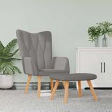Maison Exclusive fauteuil de relaxation avec repose-pieds, tissu taupe