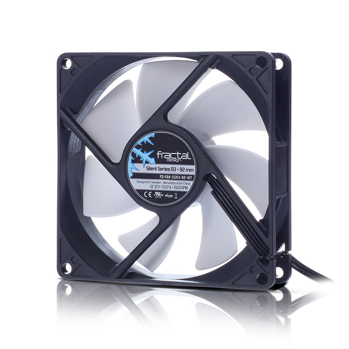 Fractal Design Silent Series R3 92mm Fan - Black/White