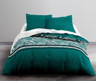 Today Luxe dekbedovertrek Palm Springs micropercale 240x200/220 groen