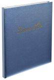 Exacompta - ref. 984E - 1 Gastenboek BALACRON SHINY IRISEREND - Verticaal formaat 21 x 19 cm - Gouden rand met titel - 140 effen witte pagina's - 4 willekeurige kleuren : Zilverblauw - Middernachtblauw - Koper - Goud